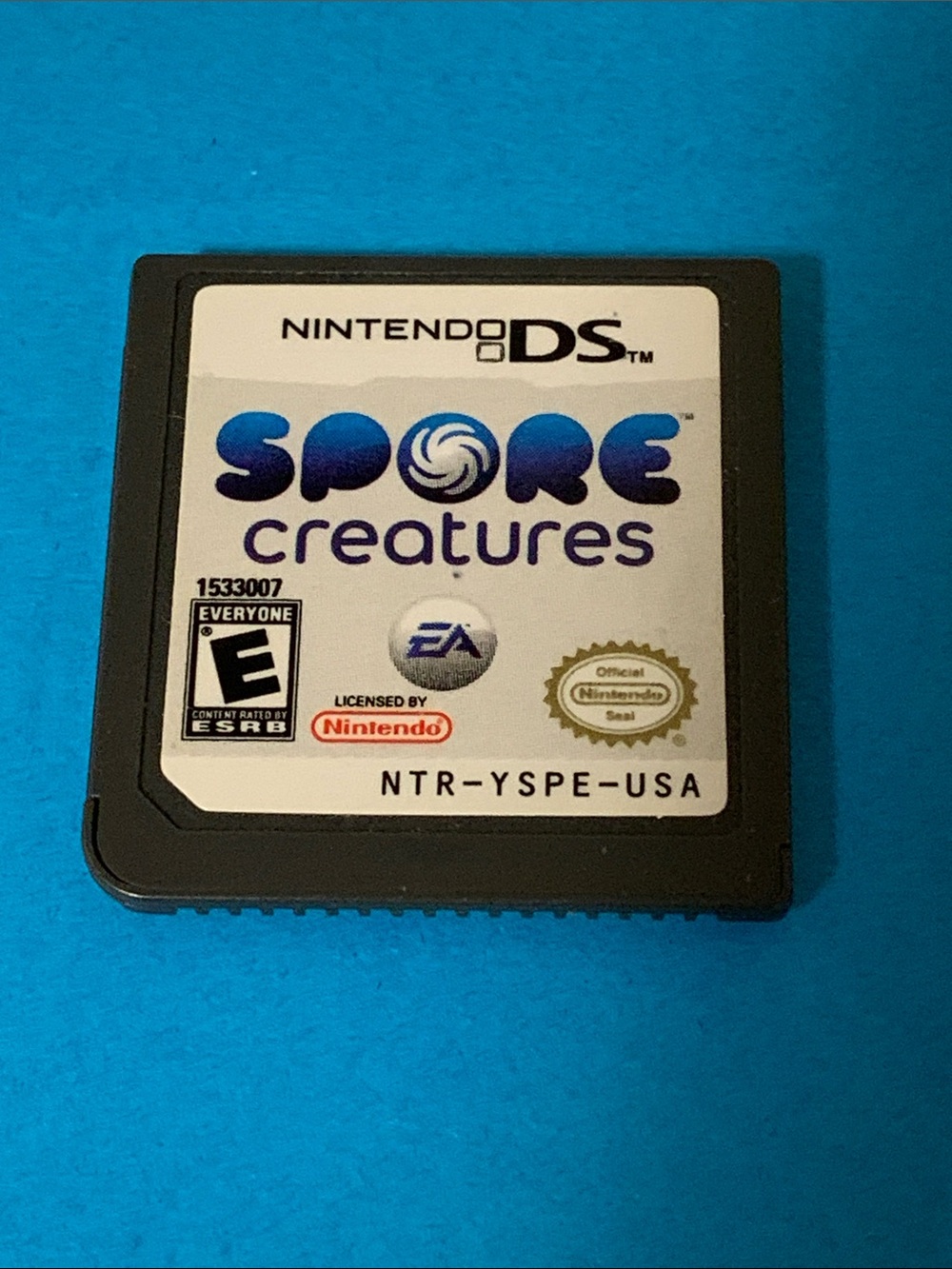 Nintendo DS Spore Creatures Cartridge - Black & White Label with Blue Logo